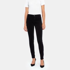 J Brand Black Velveteen Super Skinny Jeans
